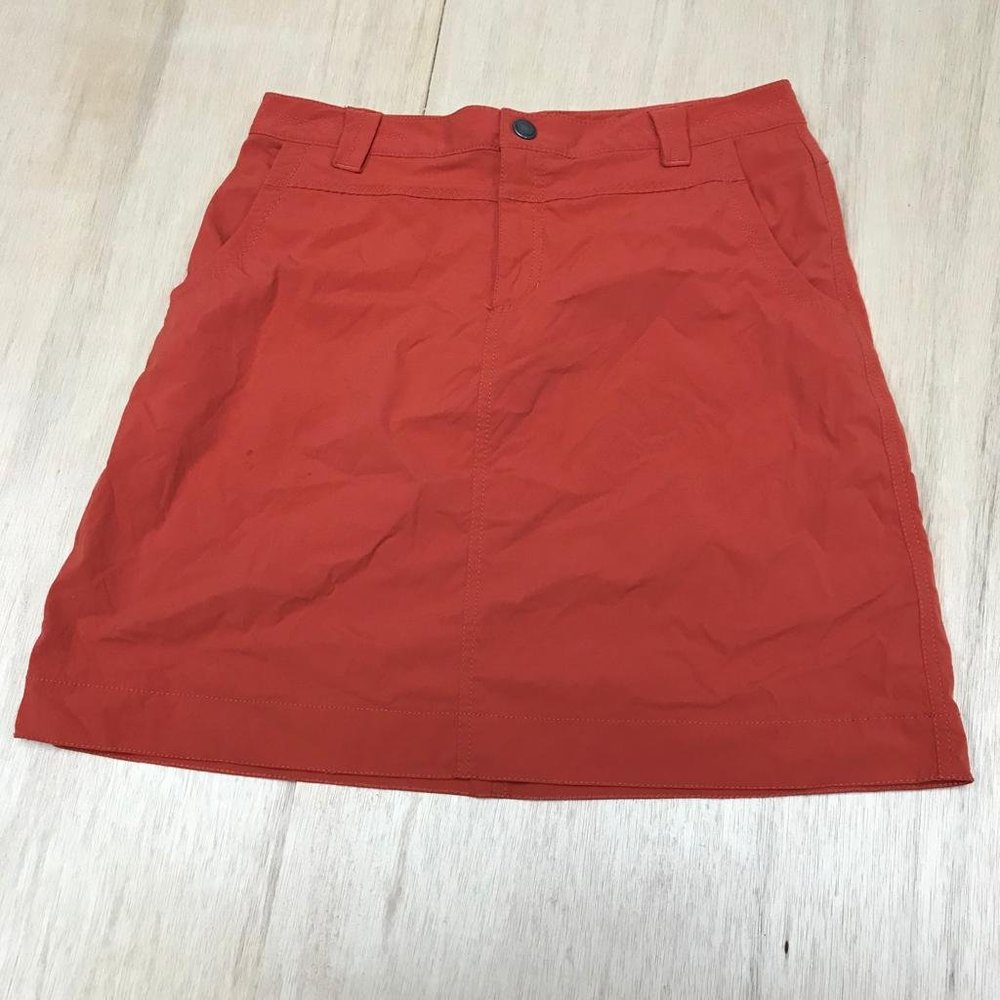 women jeans skirt red eddie bauer red 6